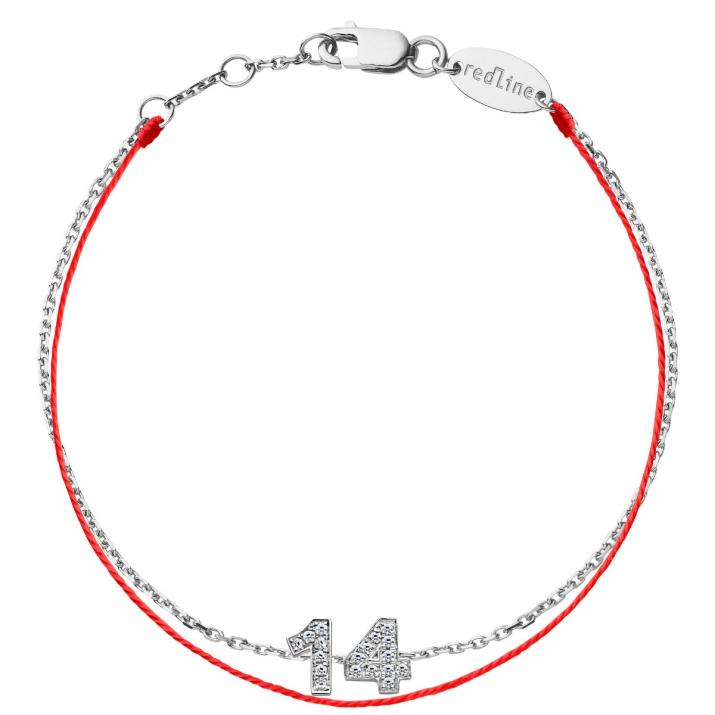 Mi número Pavé Diamonds Duo Pulsera Goldia Blanca - Redline - 0++
