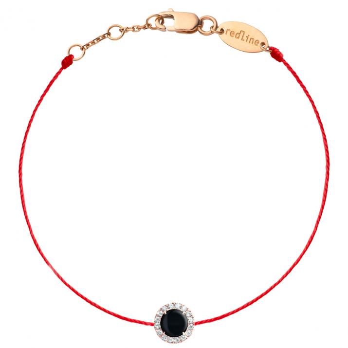 Pulsera De Ónice De Reine Oro Rosa - Redline - 0++