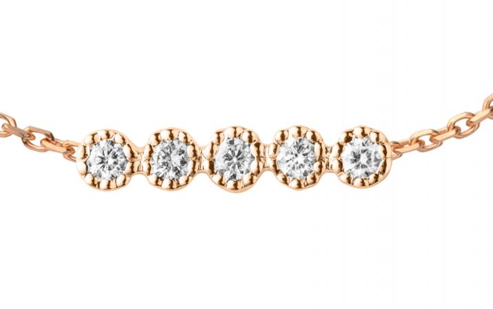 Pulsera en cadena con 0.7ct de diamantes en base de oro rosa - Redline - 0++