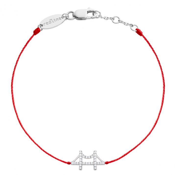 Pulsera en hilo diamante Golden gate Redline en Oro Blanco - Redline