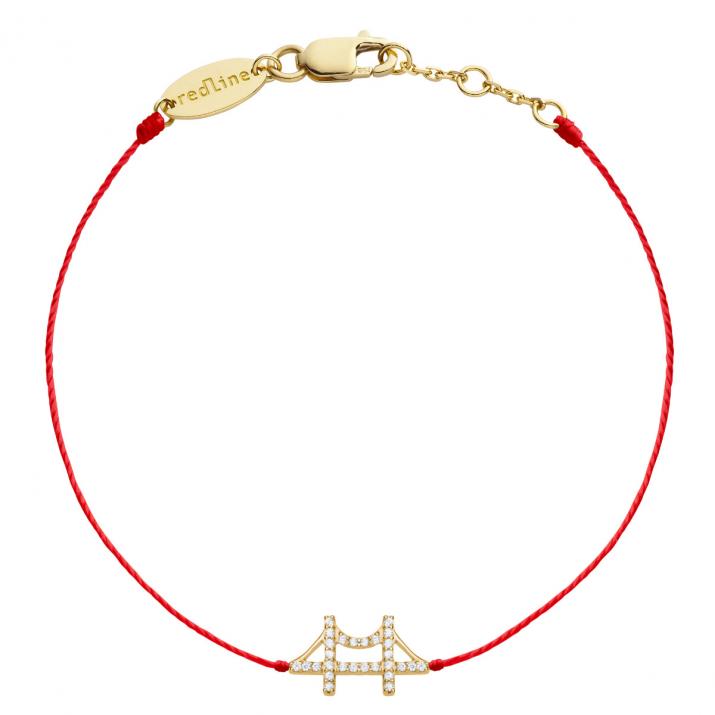 Pulsera en hilo diamante Golden gate Redline en Oro amarillo - Redline