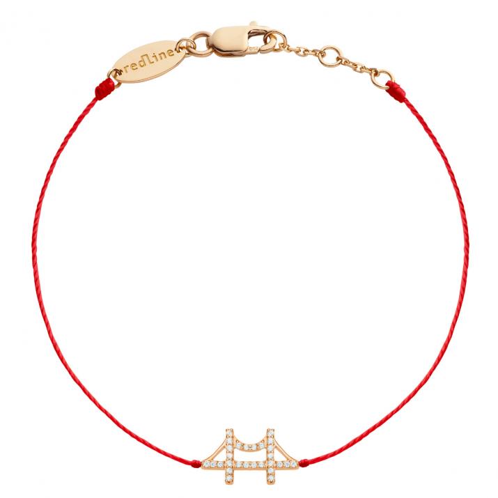 Pulsera en hilo diamante Golden gate Redline en Oro Rosa - Redline