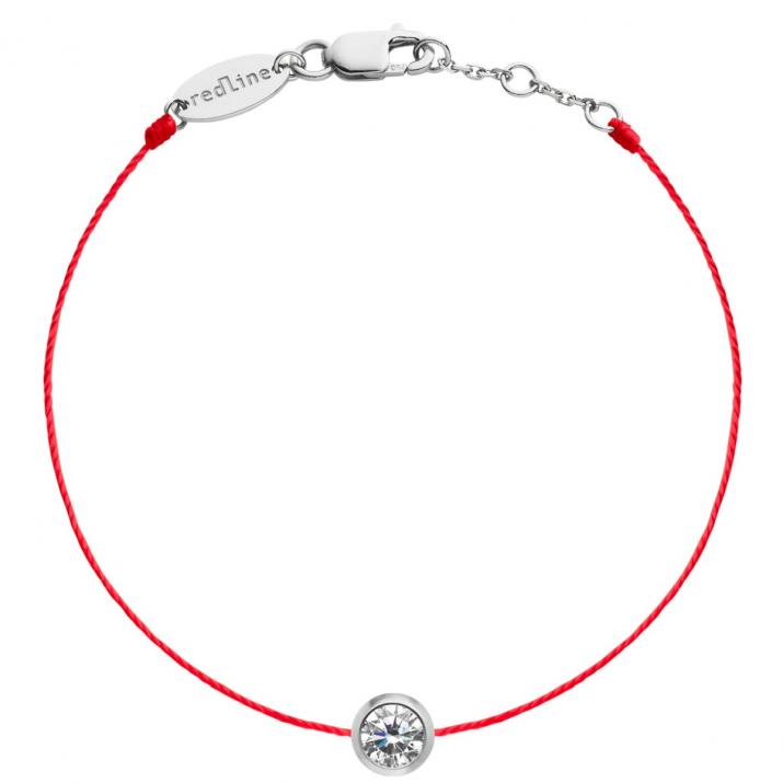 Pulsera Hilo con diamante 0,40ct en Oro Blanco - Redline - 0++