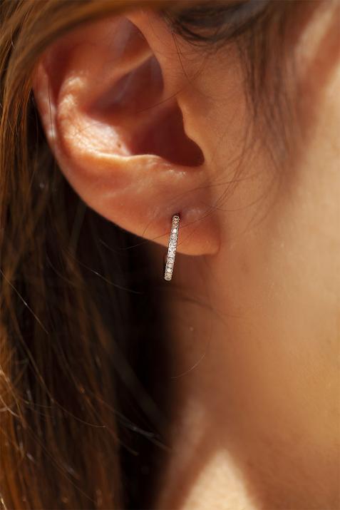 Pendientes con 0.14ct de diamantes en oro blanco - Redline - 0++