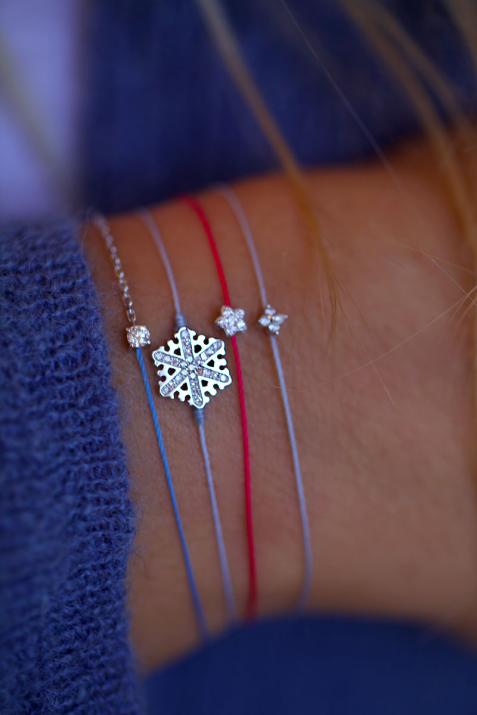 Pulsera en hilo diamante Flocon Redline en Oro Blanco - Redline - 0++