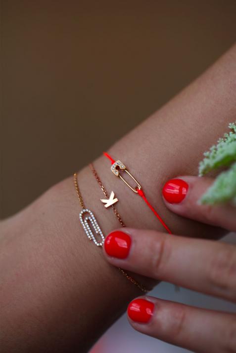 Pulsera Alfabeto Cadena en Oro Rosa - Redline - 0++