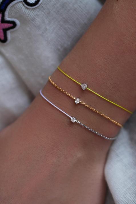 Pulsera en cadena con diamante de 0.10ct en base de oro rosa - Redline - 0++