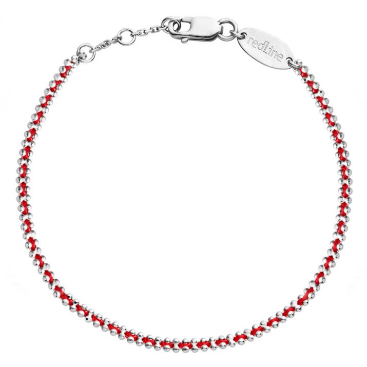 String and chain bracelet in white gold - Redline - 0++