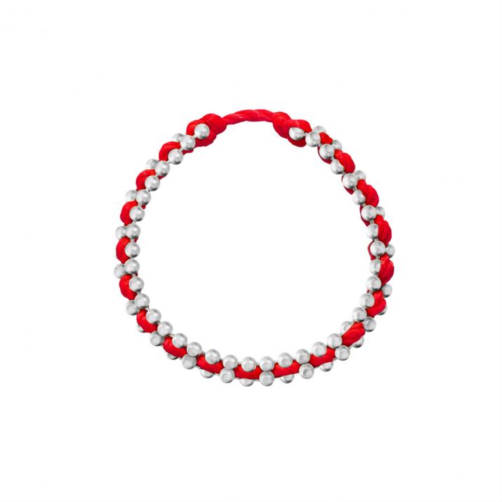 String ring with white gold mesh - Redline - 0++