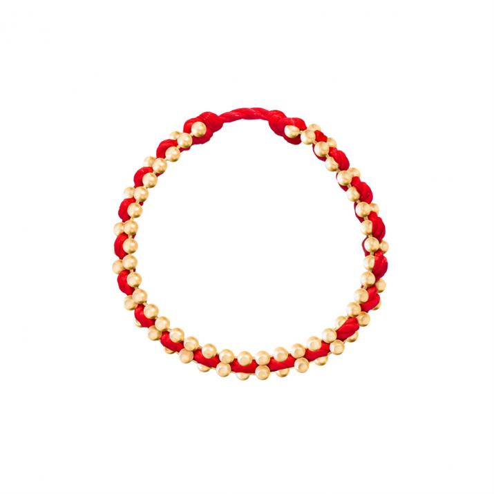 String ring with yellow gold mesh - Redline - 0++