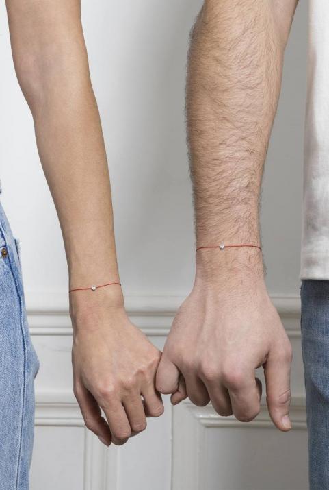 Pulsera hilo con diamante de 0.10ct en oro blanco - Redline - 0++