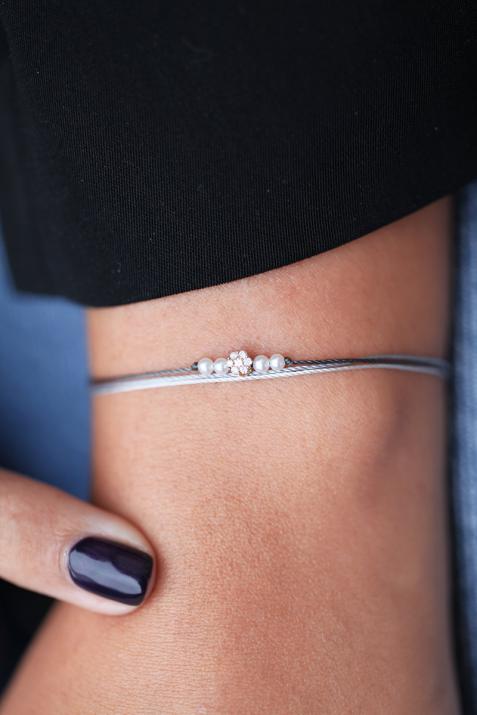 Pulsera multihilos para mujer con diamante de 0.5ct en oro amarillo - Redline - 0++