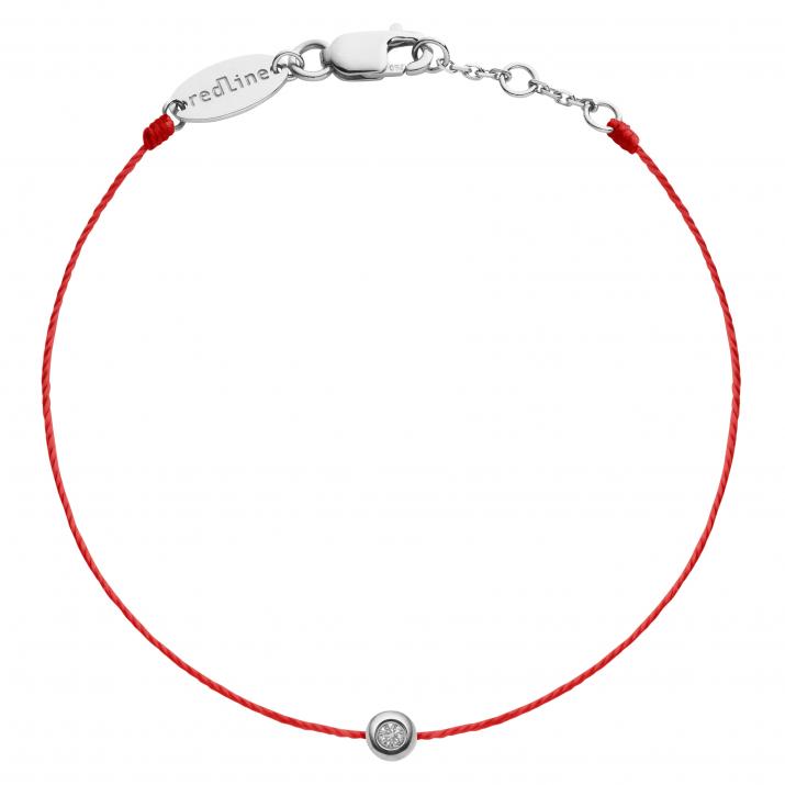 Pulsera en hilo diamante 0.2ct en oro blanco - Redline - 0++