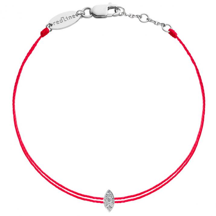 Pulsera doble en hilo con diamante de 0.5ct en oro blanco - Redline - 0++