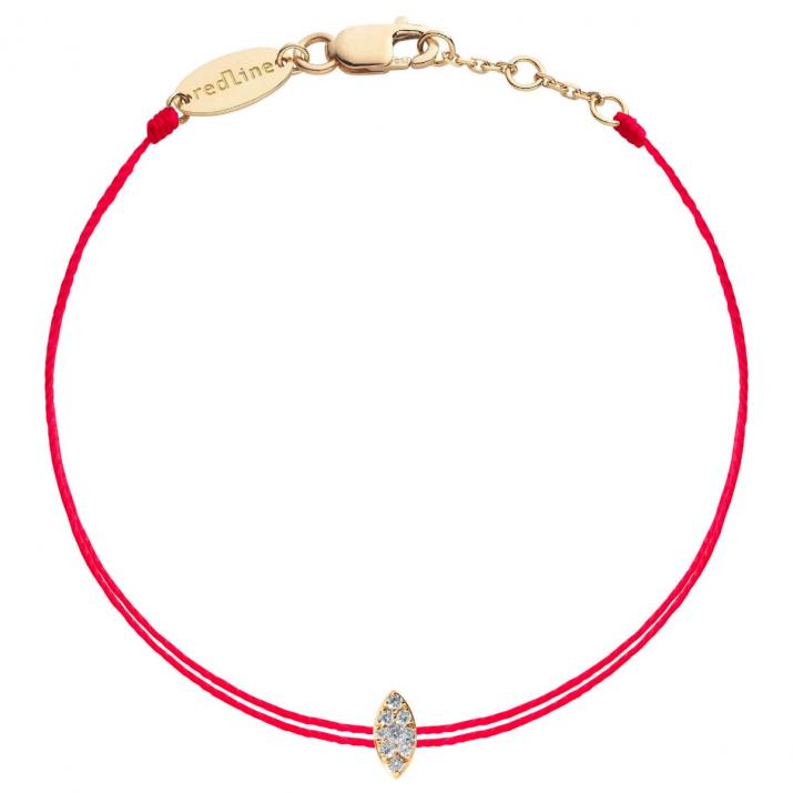 Pulsera doble en hilo con diamante de 0.5ct en oro amarillo - Redline - 0++