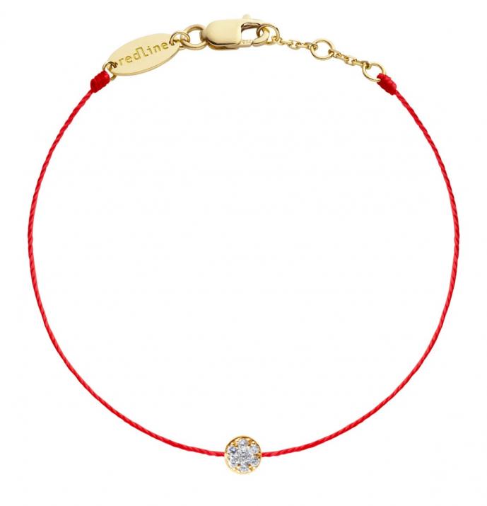 Pulsera en hilo con diamante de 0.5ct en base de oro amarillo - Redline - 0++