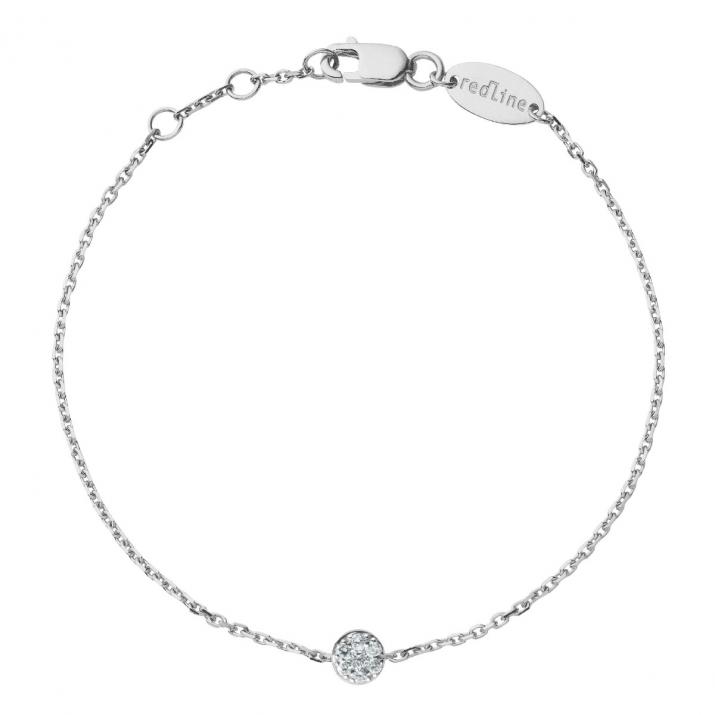 Pulsera en cadena con diamante de 0.5ct en base de oro blanco - Redline
