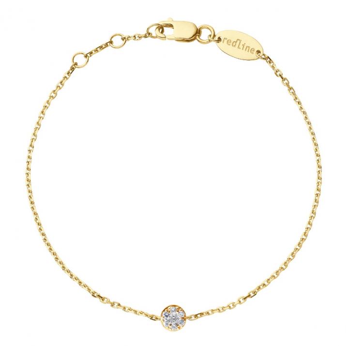 Pulsera en cadena con diamante de 0.5ct en base de oro amarillo - Redline