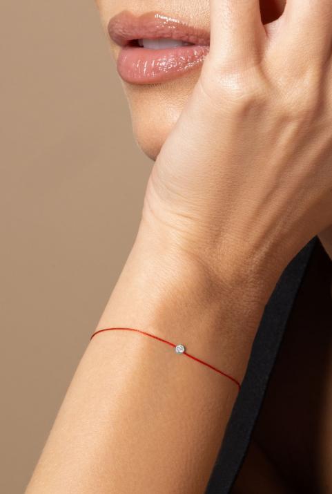 Pulsera Hilo Serenity Oro Blanco - Redline - 0++