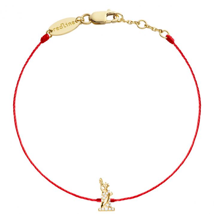 Pulsera en hilo diamante Statue de la liberté Redline en Oro Amarillo - Redline