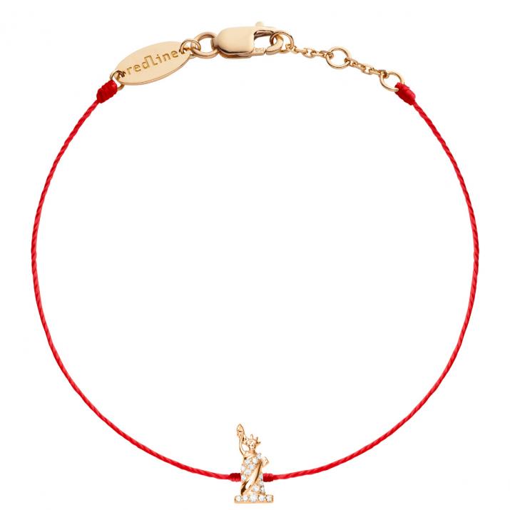 Pulsera en hilo diamante Statue de la liberté Redline en Oro Rosa - Redline