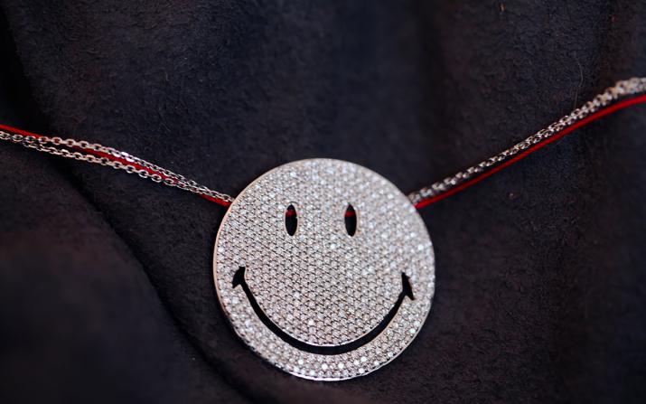 String-Chain Necklace For Women with 1.91ct Round Diamond in White Gold Pavé Setting - Redline - 0++