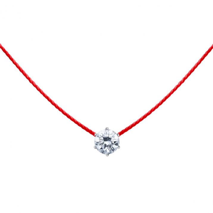 Collar en hilo con diamante So Absolu Redline en Oro Blanco  - Redline