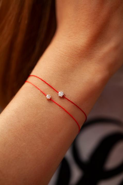 Pulsera en hilo con diamante So Absolu Redline en Oro Rosa - Redline - 0++