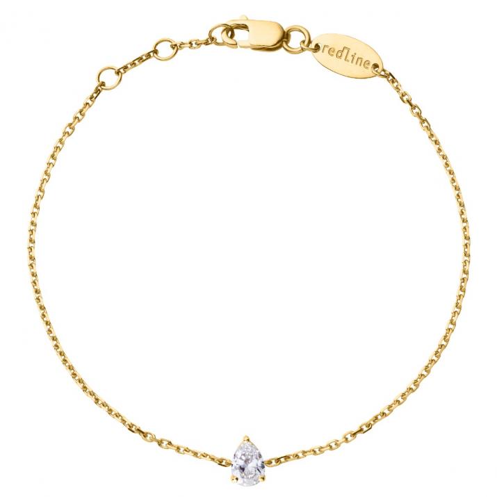 Pulsera en cadena con diamante de 0.20ct en base de oro amarillo - Redline - 0++