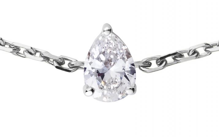 Pulsera en cadena con diamante de 0.20ct en base de oro blanco - Redline - 0++