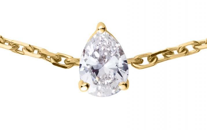 Pulsera en cadena con diamante de 0.20ct en base de oro amarillo - Redline - 0++