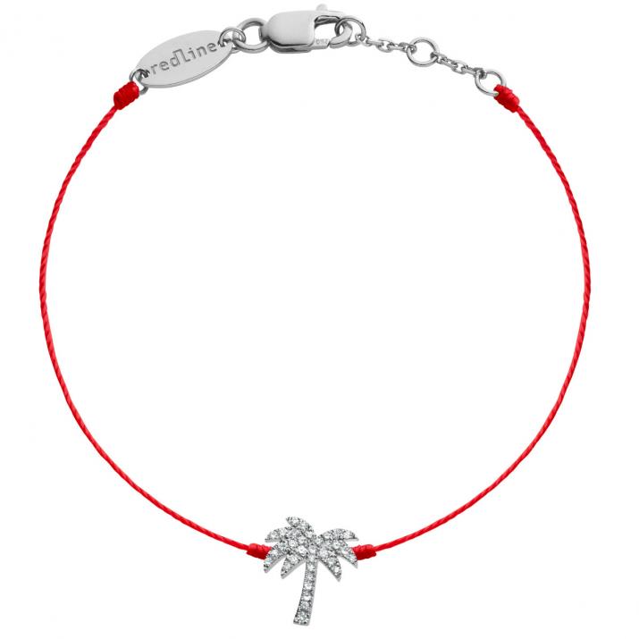 Pulsera de hilo Sunnydays en oro blanco con pavé de diamantes - Redline - 0++