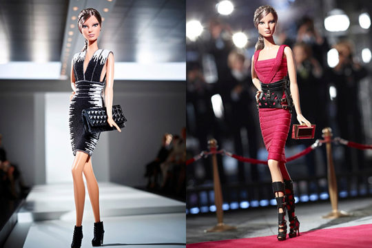 Barbie s'habille en Hervé Léger by Max Azria