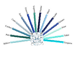 pulsera de diamante de alambre azul