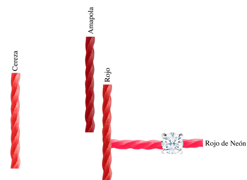 pulsera de diamante de alambre rojo