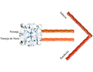 pulsera de diamantes alambre naranja