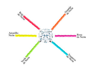 pulsera de diamantes de hilo fluorescente