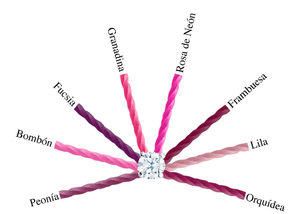 pulsera de hilo de diamante rosa redline