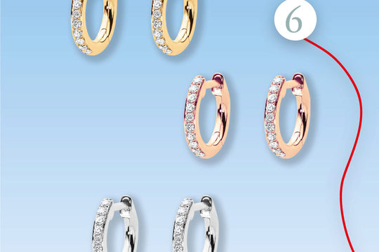 Mini Créoles en Or et diamant