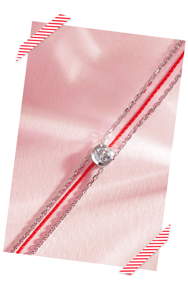 Pulsera de medio alambre y media cadena